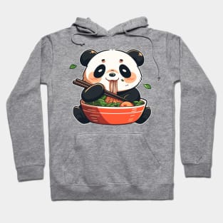 Panda T-Shirt, Graphic Ramen Tee, Unisex Casual Top, Foodie Gift, Ramen Lover Shirt, Asian Cuisine Themed Apparel Hoodie